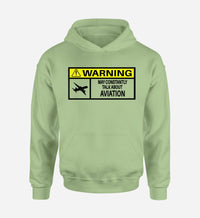 Thumbnail for Warning May Constantly Talk About Aviation Designed Hoodies