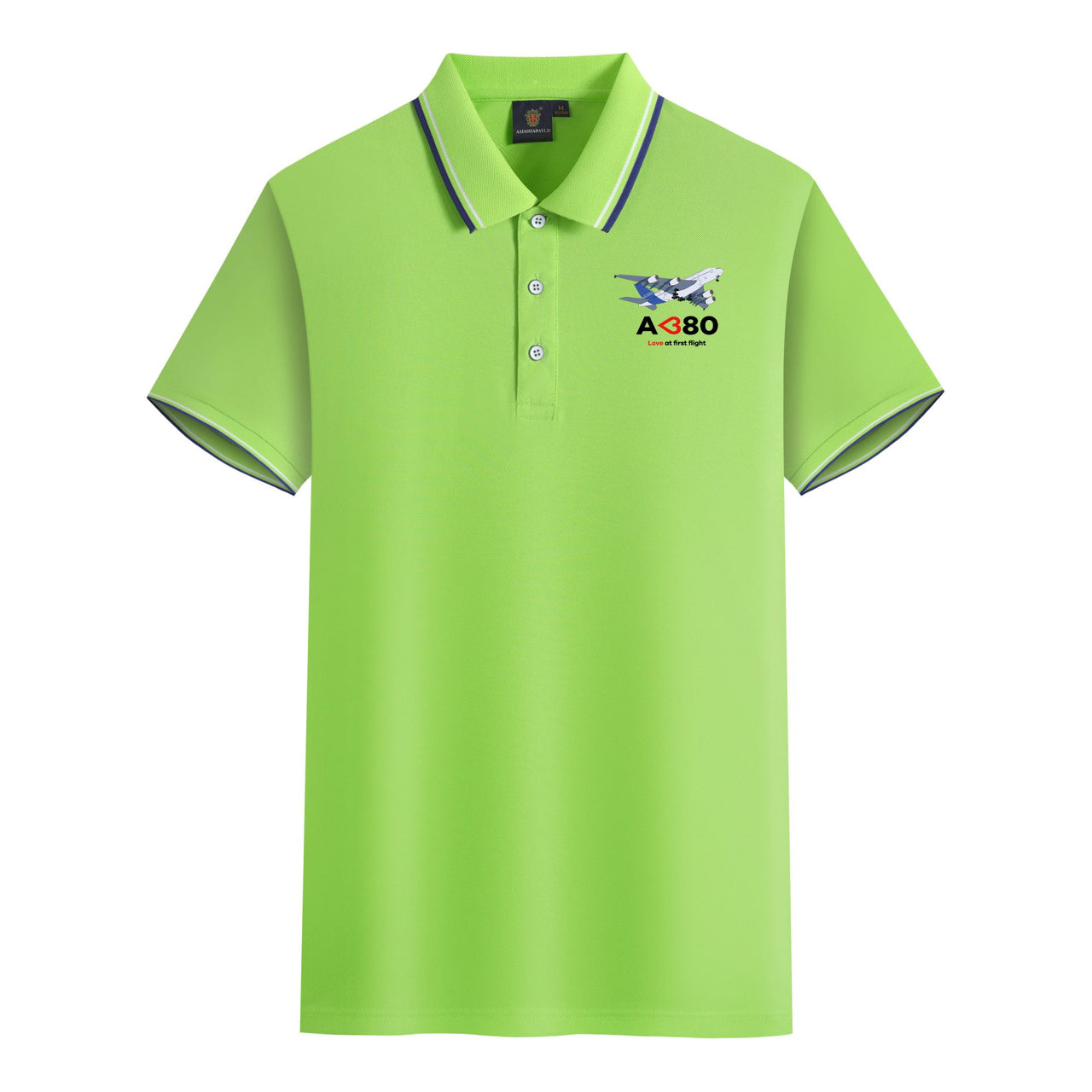 Airbus A380 Love at first flight Designed Stylish Polo T-Shirts