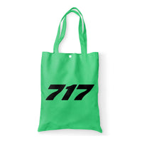 Thumbnail for 717 Flat Text Designed Tote Bags