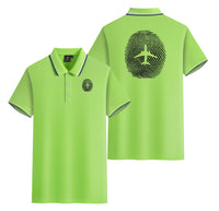 Thumbnail for Aviation Finger Print Designed Stylish Polo T-Shirts (Double-Side)