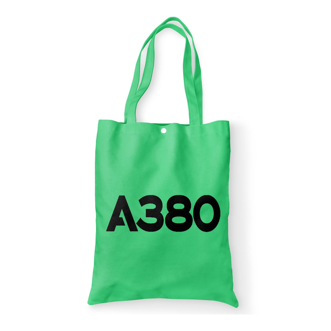 A380 Flat Text Designed Tote Bags