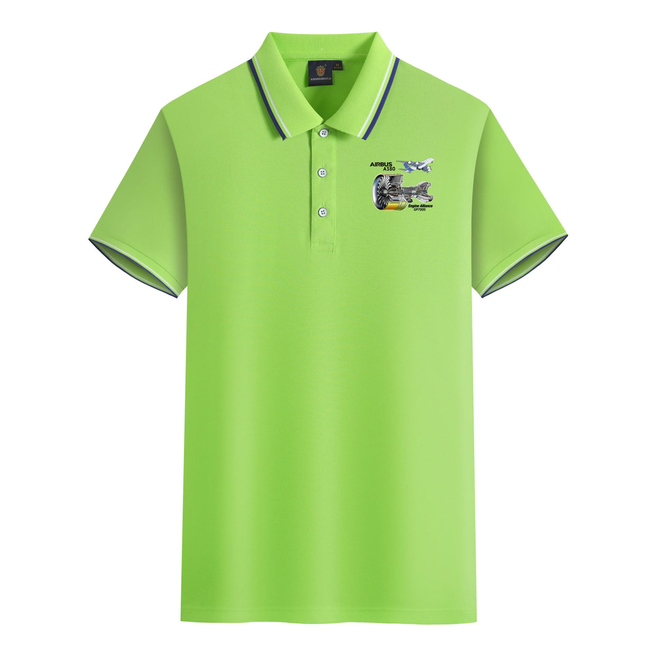 Airbus A380 & GP7000 Engine Designed Stylish Polo T-Shirts