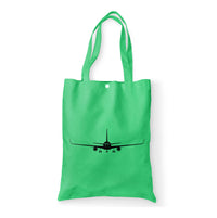 Thumbnail for Boeing 767 Silhouette Designed Tote Bags