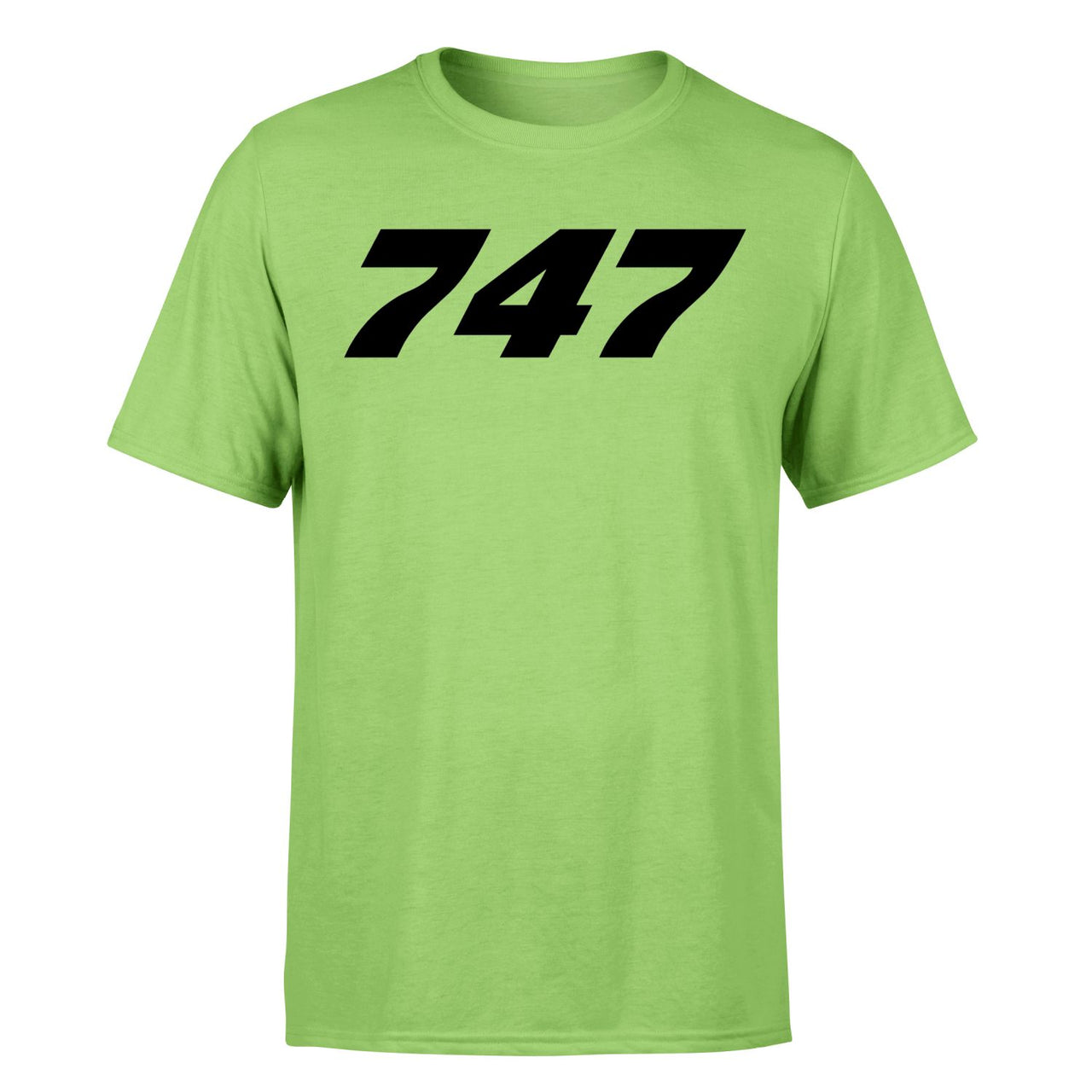 747 Flat Text Designed T-Shirts