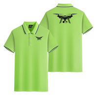 Thumbnail for Drone Silhouette Designed Stylish Polo T-Shirts (Double-Side)
