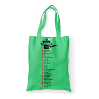Thumbnail for Aviation Alphabet Designed Tote Bags