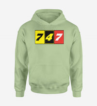 Thumbnail for Flat Colourful 747 Designed Hoodies