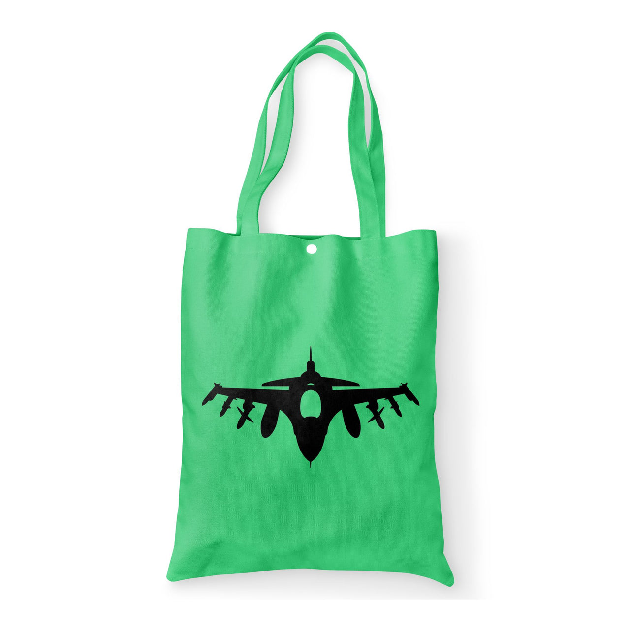 Fighter Jet 16 Silhouette Designed Tote Bags