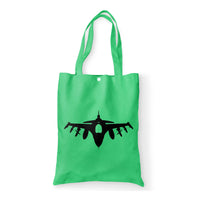 Thumbnail for Fighter Jet 16 Silhouette Designed Tote Bags