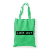 Thumbnail for Cabin Crew Text Designed Tote Bags