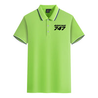 Thumbnail for Boeing 747 & Text Designed Stylish Polo T-Shirts