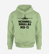 Thumbnail for McDonnell Douglas MD-11 & Plane Designed Hoodies