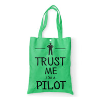 Thumbnail for Trust Me I'm a Pilot Designed Tote Bags