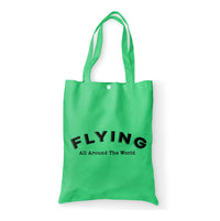 Thumbnail for Flying All Around The World Designed Tote Bags