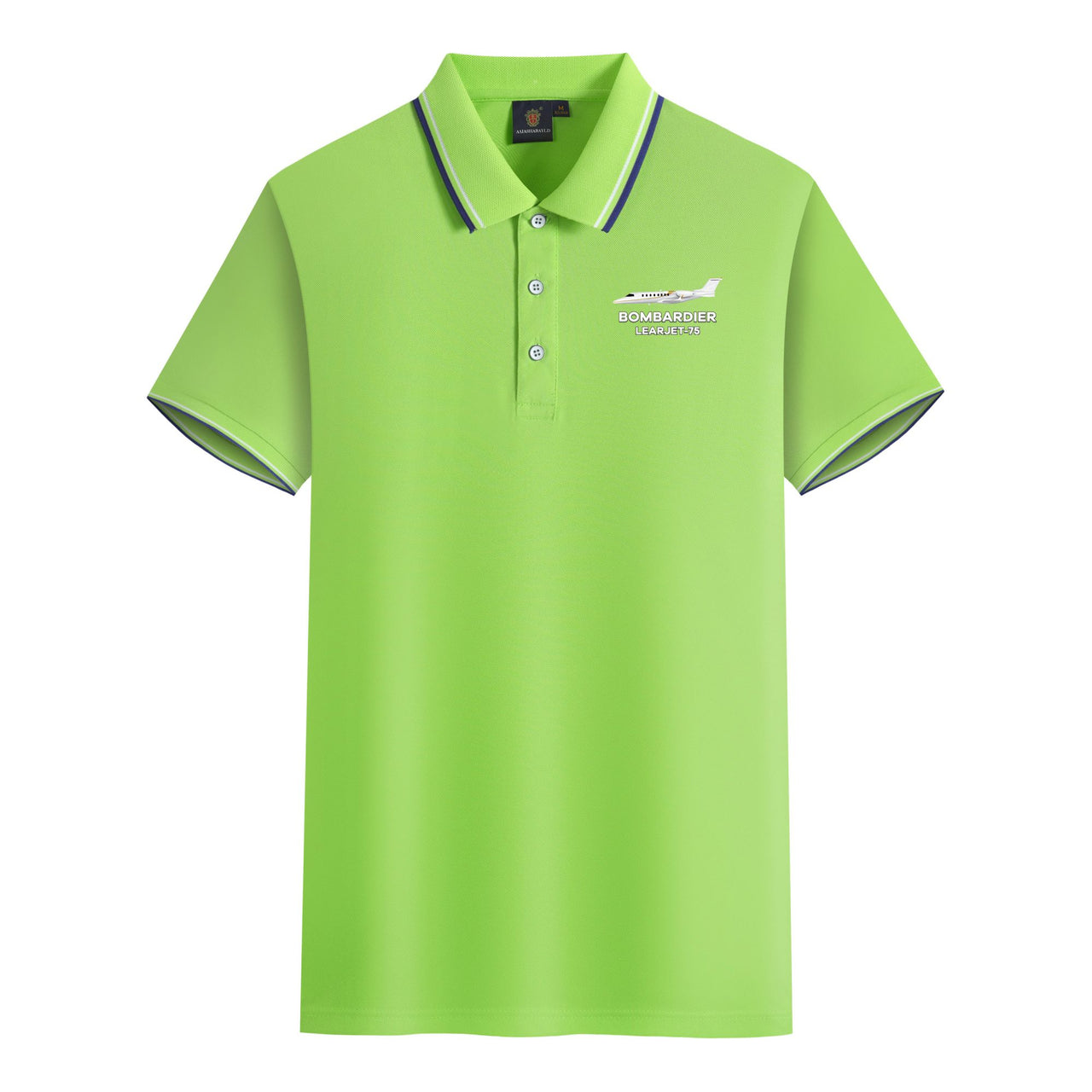 The Bombardier Learjet 75 Designed Stylish Polo T-Shirts