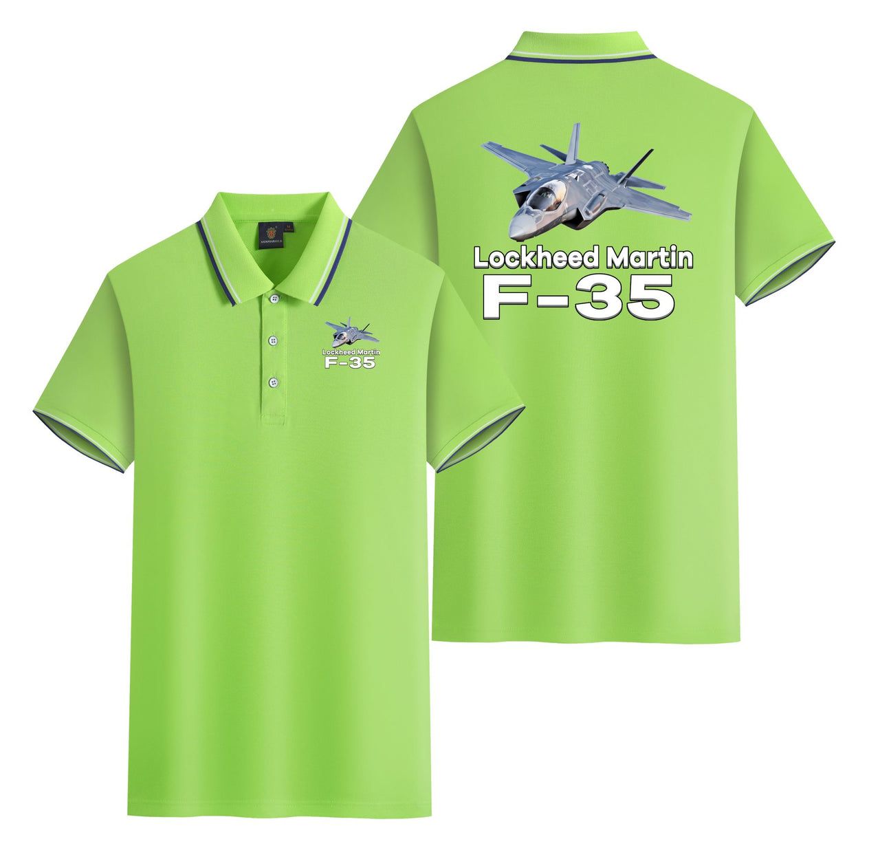 The Lockheed Martin F35 Designed Stylish Polo T-Shirts (Double-Side)