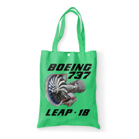 Thumbnail for Boeing 737 & Leap 1B Designed Tote Bags