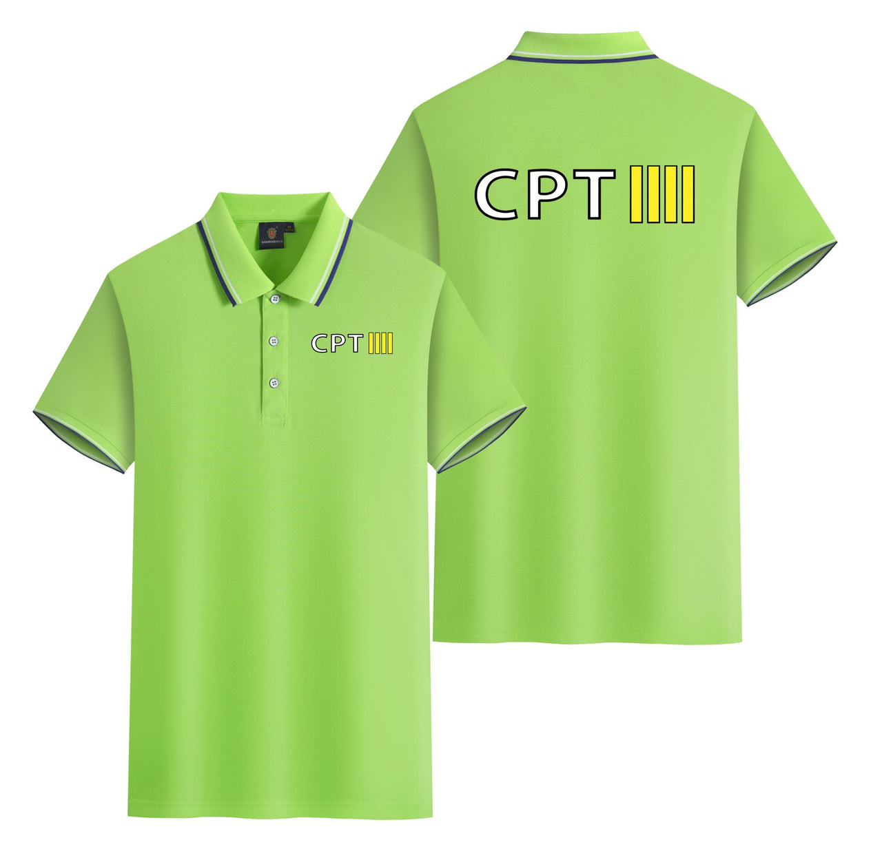 CPT & 4 Lines Designed Stylish Polo T-Shirts (Double-Side)