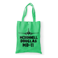 Thumbnail for McDonnell Douglas MD-11 & Plane Designed Tote Bags