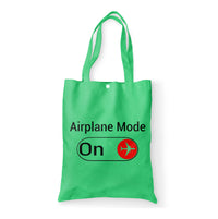 Thumbnail for Airplane Mode On Designed Tote Bags