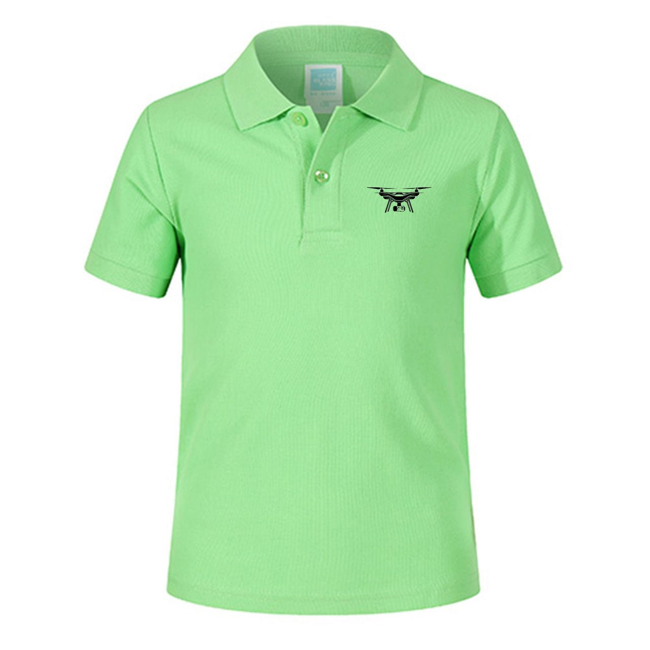 Drone Silhouette Designed Children Polo T-Shirts