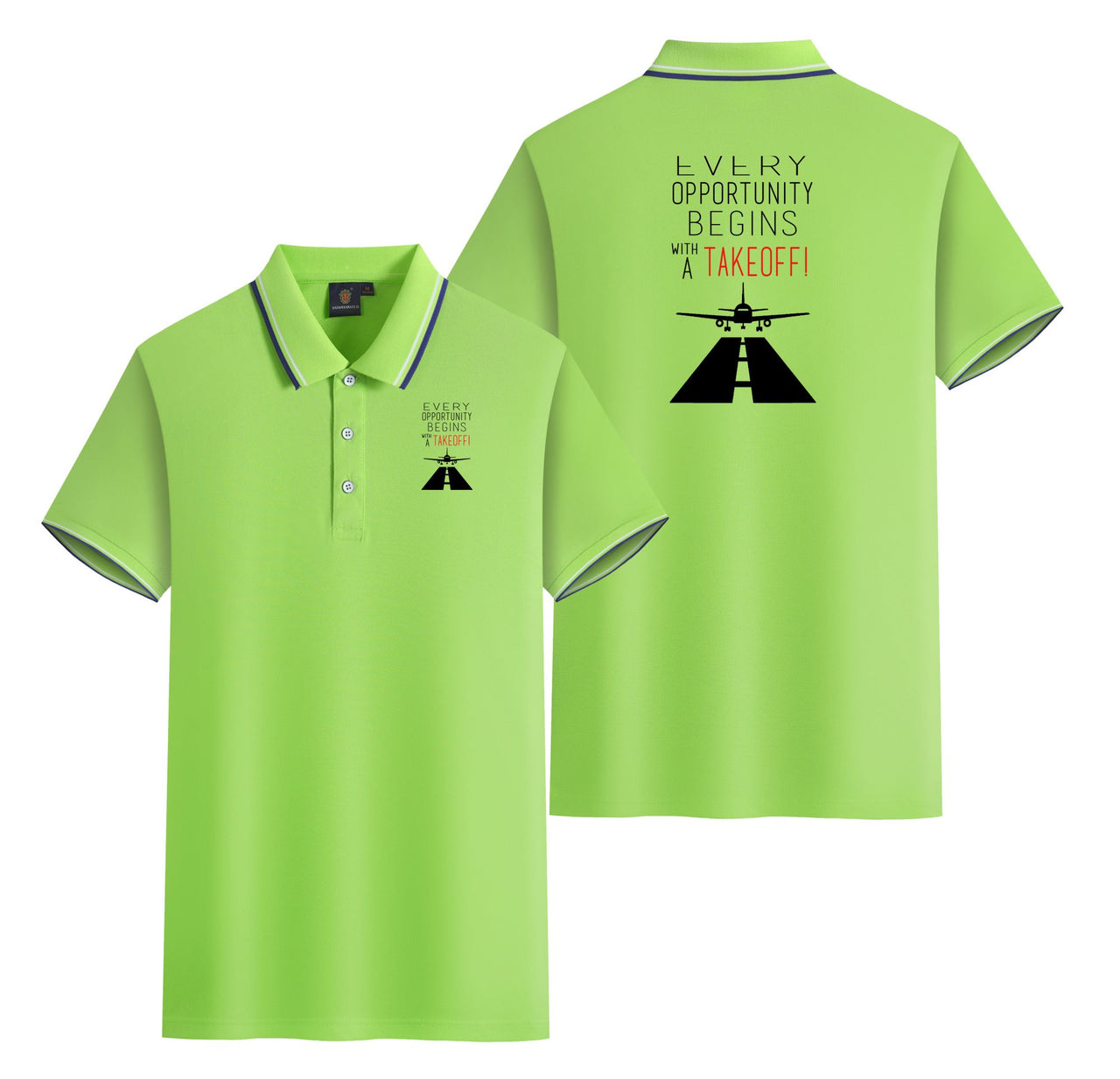 Every Opportunity Designed Stylish Polo T-Shirts (Double-Side)