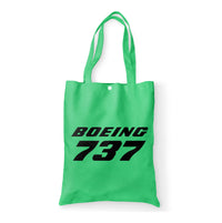 Thumbnail for Boeing 737 & Text Designed Tote Bags