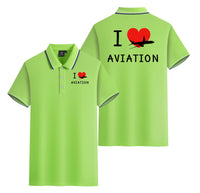 Thumbnail for I Love Aviation Designed Stylish Polo T-Shirts (Double-Side)