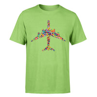 Thumbnail for Colourful Airplane Designed T-Shirts