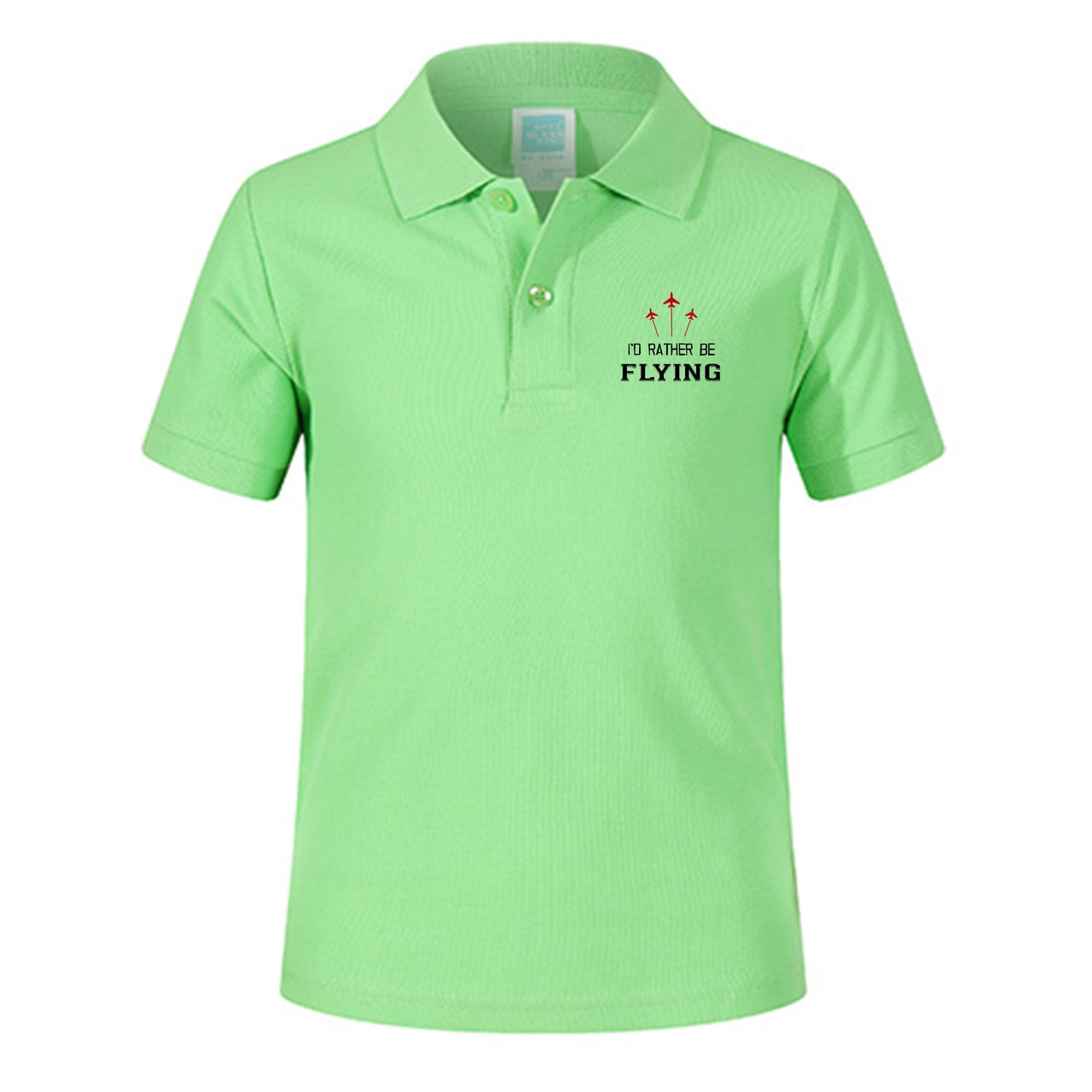 I'D Rather Be Flying Designed Children Polo T-Shirts