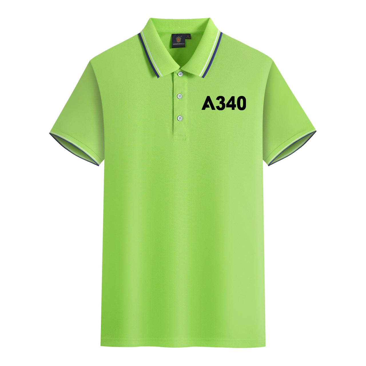 A340 Flat Text Designed Stylish Polo T-Shirts