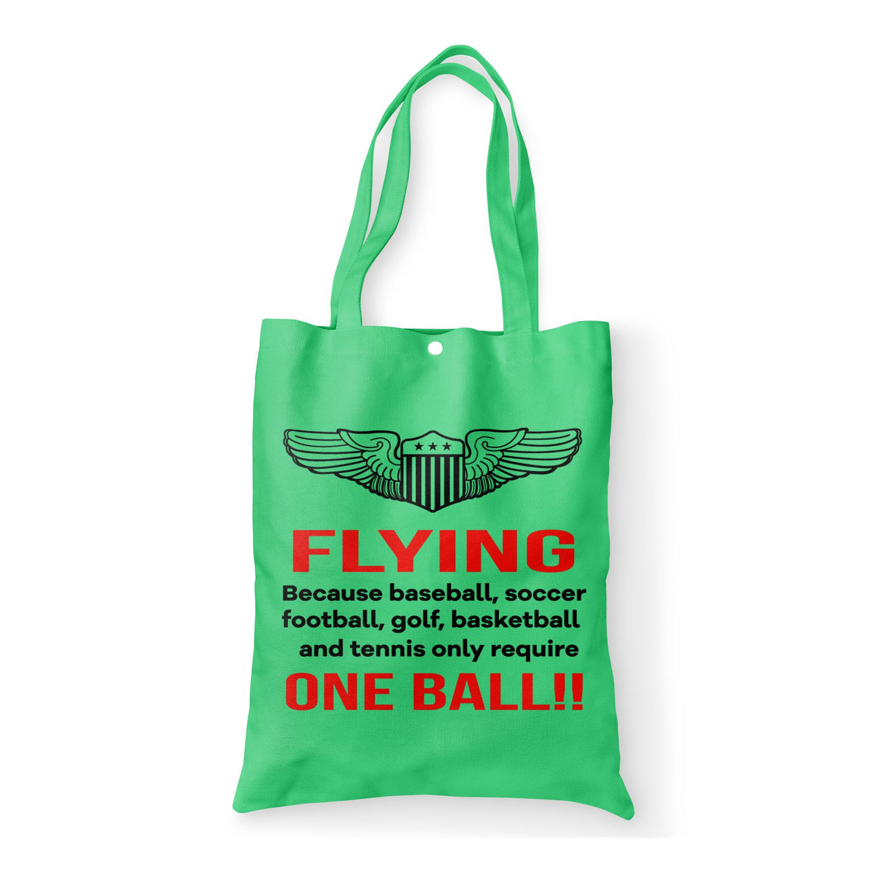 Flying One Ball Designed Tote Bags