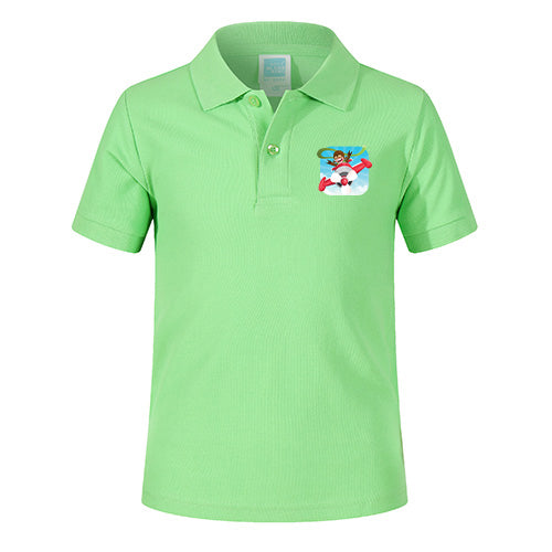 Happy Pilot Designed Children Polo T-Shirts