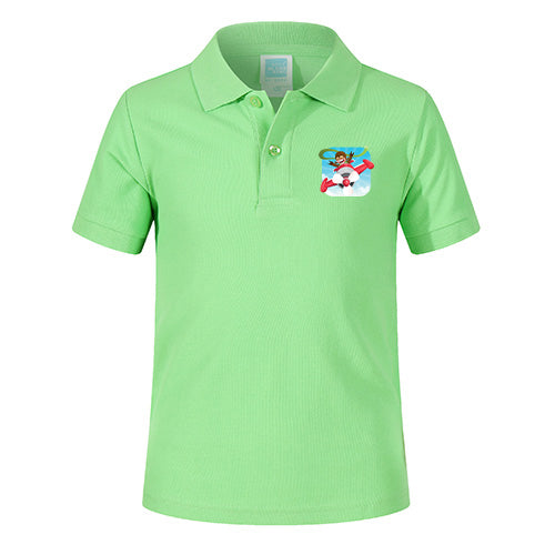 Happy Pilot Designed Children Polo T-Shirts