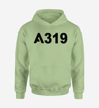 Thumbnail for A319 Flat Text Designed Hoodies