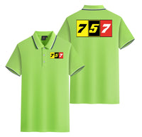 Thumbnail for Flat Colourful 757 Designed Stylish Polo T-Shirts (Double-Side)