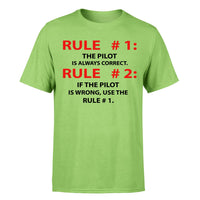 Thumbnail for Rule 1 - Pilot is Always Correct Designed T-Shirts