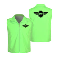 Thumbnail for Born To Fly & Badge Designed Thin Style Vests