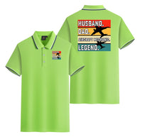 Thumbnail for Husband & Dad & Aircraft Mechanic & Legend Designed Stylish Polo T-Shirts (Double-Side)