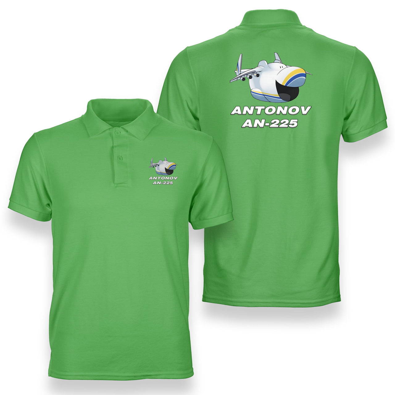 Antonov AN-225 (23) Designed Double Side Polo T-Shirts