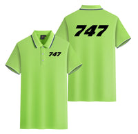 Thumbnail for 747 Flat Text Designed Stylish Polo T-Shirts (Double-Side)
