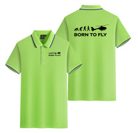 Thumbnail for Born To Fly Helicopter Designed Stylish Polo T-Shirts (Double-Side)