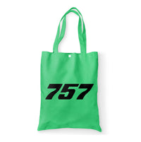 Thumbnail for 757 Flat Text Designed Tote Bags