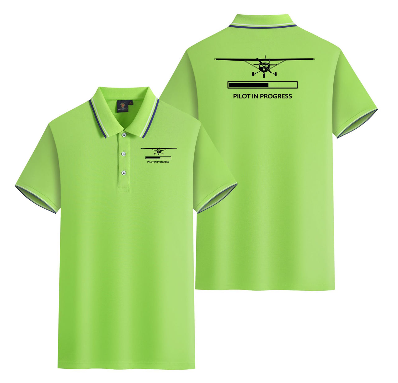 Pilot In Progress (Cessna) Designed Stylish Polo T-Shirts (Double-Side)