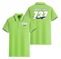 Thumbnail for Super Boeing 737+Text Designed Stylish Polo T-Shirts (Double-Side)