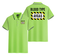 Thumbnail for Blood Type AVGAS Designed Stylish Polo T-Shirts (Double-Side)