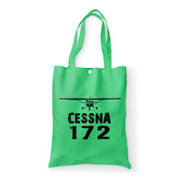 Thumbnail for Cessna 172 & Plane Designed Tote Bags
