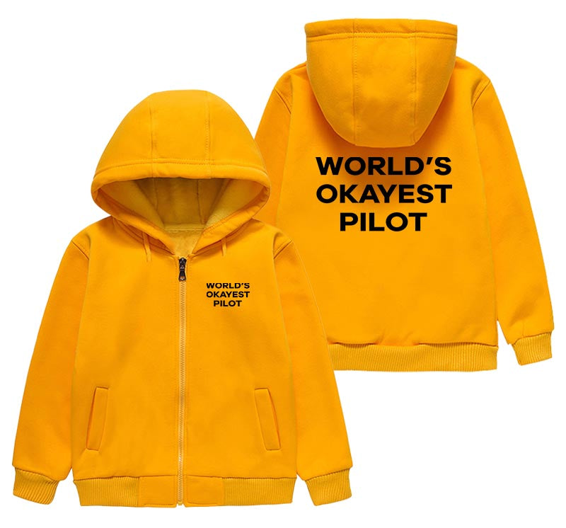World's Okayest Pilot Designed "CHILDREN" Zipped Hoodies