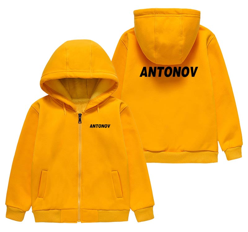 Antonov & Text Designed "CHILDREN" Zipped Hoodies