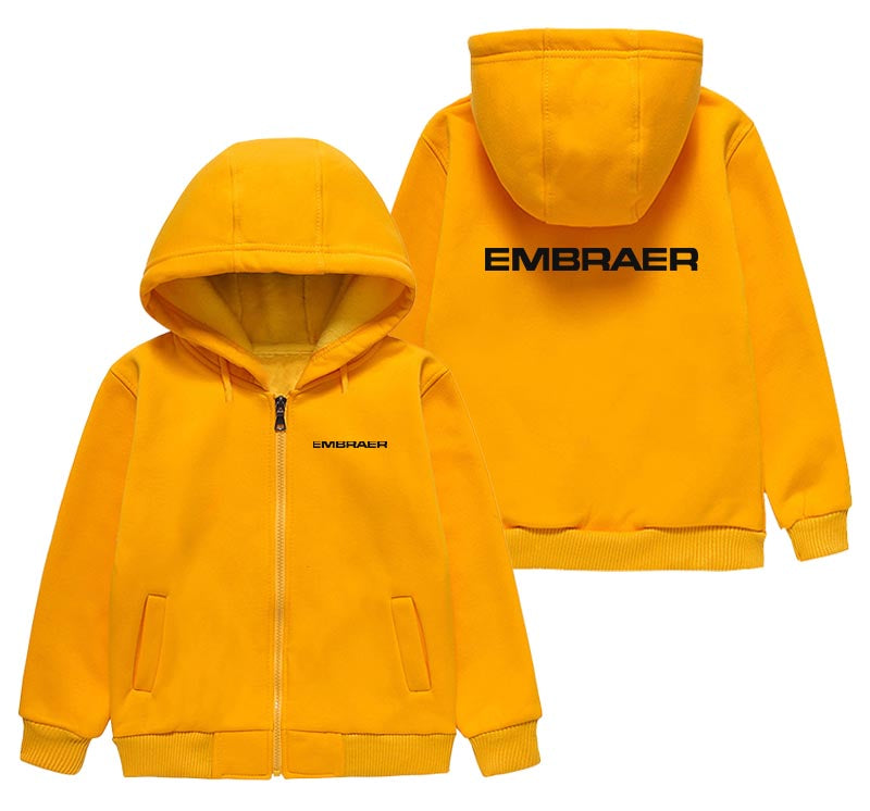 Embraer & Text Designed "CHILDREN" Zipped Hoodies
